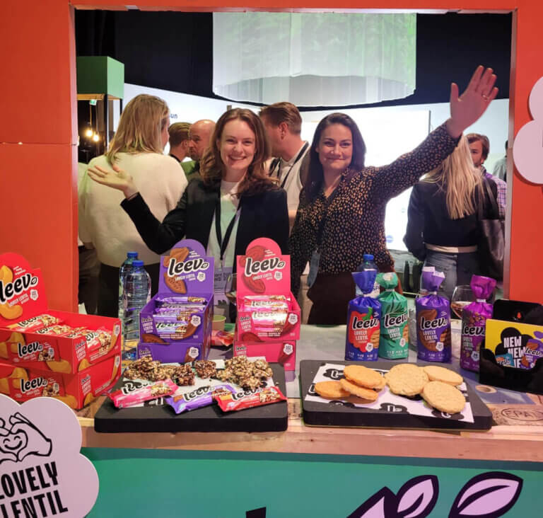 Leev stand op een evenement.